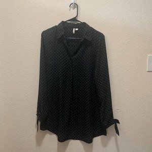Black and white blouse
